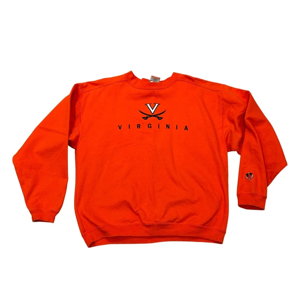 Vintage University of Virginia UVA Cavaliers Orange Sweatshirt‎ Crewneck Large